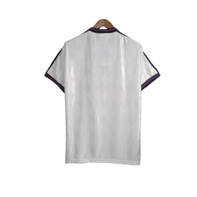 Camisa Retrô Bayern de Munique 1996/1998 - Masculina Adidas - Branca com detalhes em azul e vermelho e preto