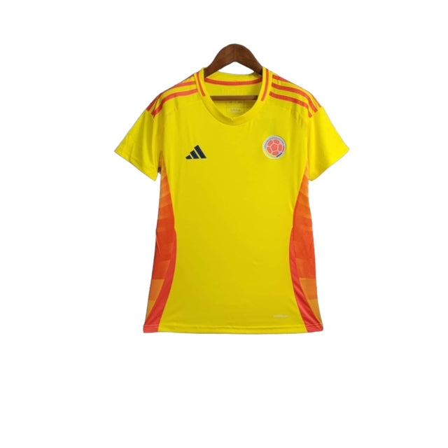 Camisa Seleção da Colômbia I 24/25 -  Adidas Feminina - Amarela com detalhes em laranja