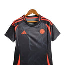 Camisa Seleção da Colômbia II 24/25 -  Adidas Feminina - Preta com detalhes em laranja