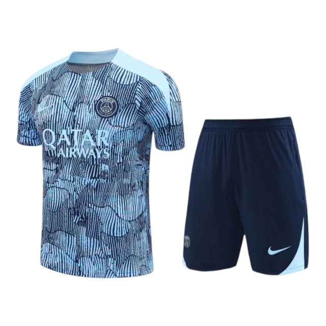 Kit Treino adulto - Camisa e Shorts - Paris Saint-Germain Nike 24/25 - Azul