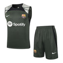 Kit Treino adulto - Camisa e Shorts - Barcelona Nike 23/24 - Verde com detalhes em branco