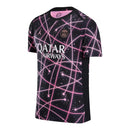 Camisa Paris Saint-German Pré-jogo 25/26 - Torcedor Jordan Masculina - Preta com detalhes em rosa