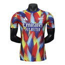 Camisa Arsenal Pré-jogo 25/26 - Jogador Adidas Masculina - Azul e vermelha e amarela