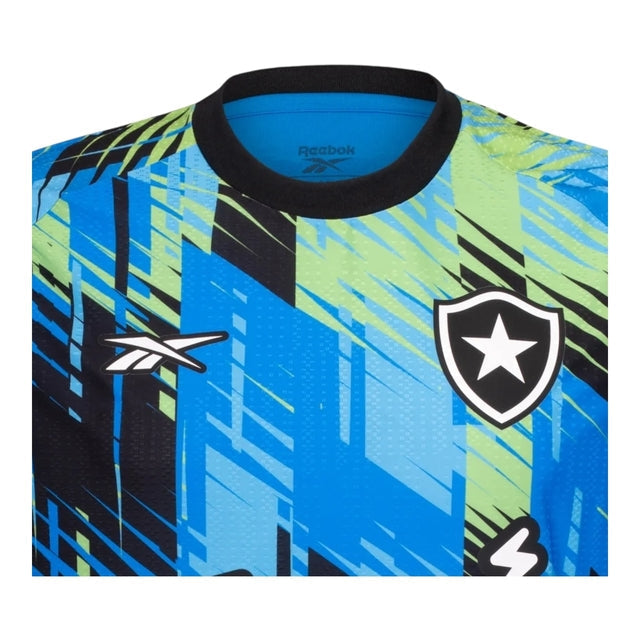 Camisa Botafogo Goleiro 25/26 - Torcedor Reebok Masculina - Azul com detalhes em amarelo
