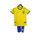 Kit Infantil Retrô Brasil I 1998 - Nike - Amarelo com detalhes em verde