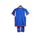 Kit Infantil Universidade de Chile I 23/24- Adidas - Azul com detalhes em vermelho e branco