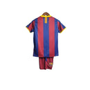 Kit Infantil Retrô Barcelona I 2010/2011 - Nike - Azul e vermelho com detalhes em amarelo