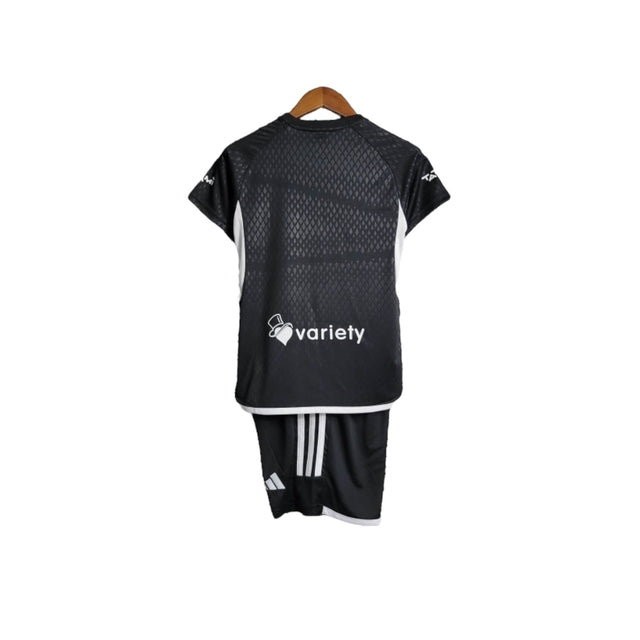 Kit Infantil Maccabi II 23/24 - Adidas - Preto com detalhes em branco
