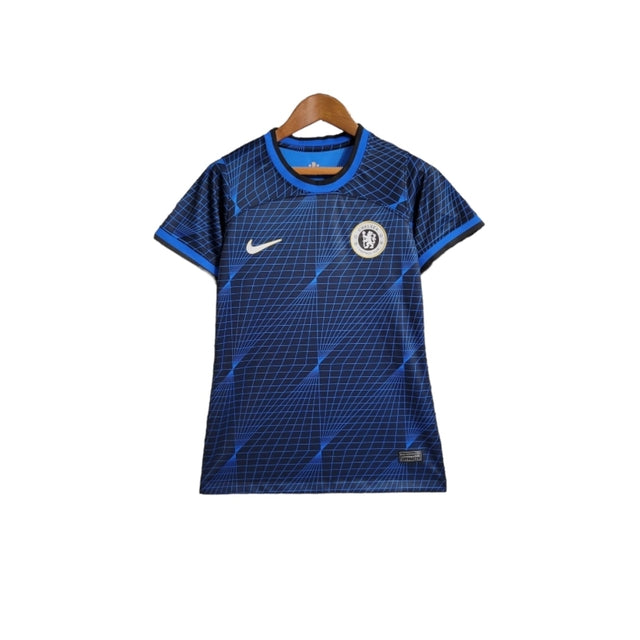 Camisa Chelsea II 23/24-  Nike Feminina - Azul com detalhes em preto