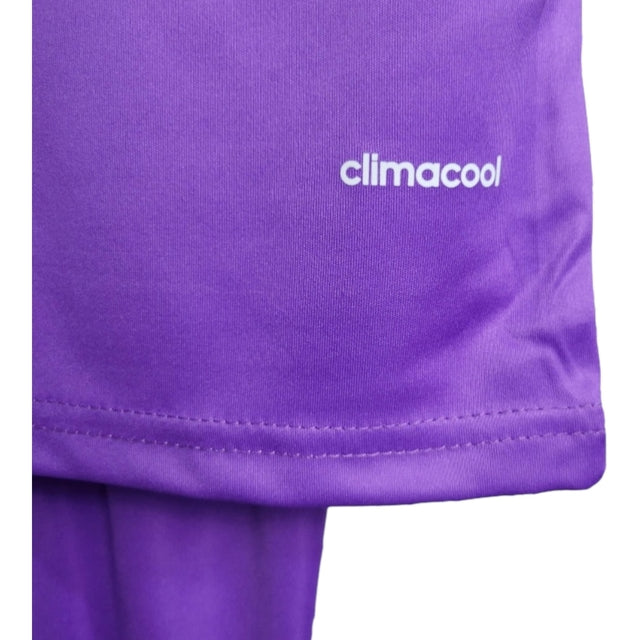 Kit Infantil Real Madrid Retrô 19/12 - Adidas - Roxo com detalhes em branco