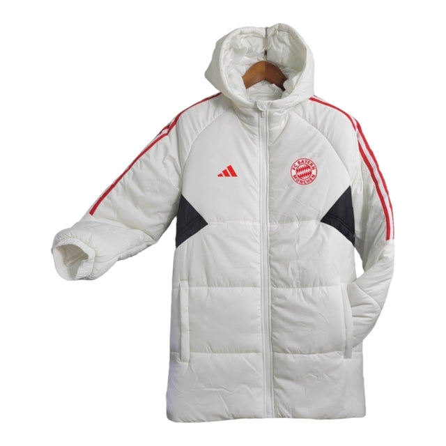 Jaqueta Corta-Vento Manchester United 23/24 - Masculina Adidas - Branca com detalhes em vermelho