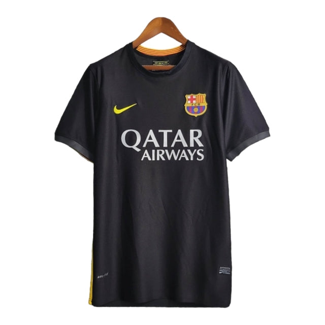 Camisa Retrô Barcelona III 13/14 - Masculina Nike - Preta com detalhes em amarelo e vermelho