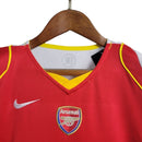 Kit Infantil Retrô Arsenal I 2004/2005 - Nike - Vermelho com detalhes em branco e amarelo
