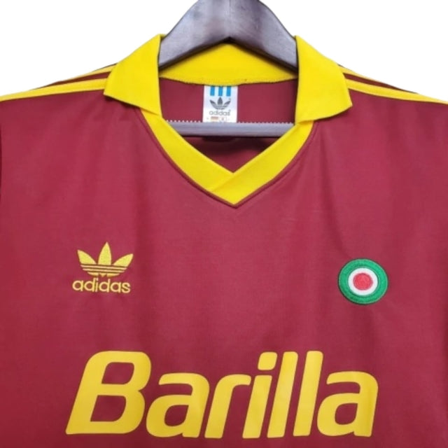 Camisa Retrô Barcelona I 1991/1992 - Adidas Masculina - Vermelha com detalhes em amarelo