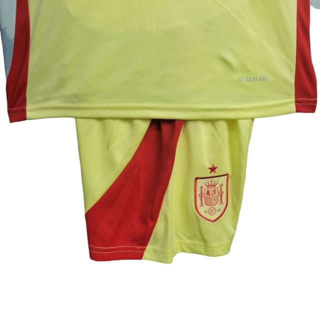 Kit Infantil Colombia II 24/25 - Adidas - Amarelo com detalhes em cinza e vermelho