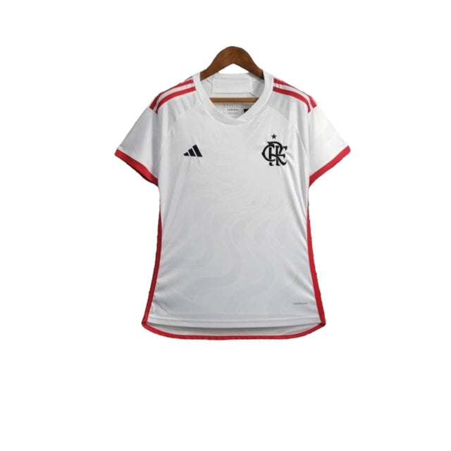 Camisa Flamengo II 24/25 -  Adidas Feminina - Branca com detalhes em vermelho