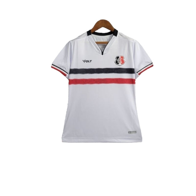 Camisa Santa Cruz II 24/25 -  Volt Feminina - Branca com detalhes em preto e vermelho