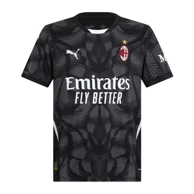 Camisa AC Milan Goleiro 24/25 - Torcedor Puma Masculina - Preta com detalhes em cinza