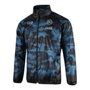 Jaqueta Corta-Vento Napoli Treino 24/25 - Masculina EA7 - Preta com detalhes em azul