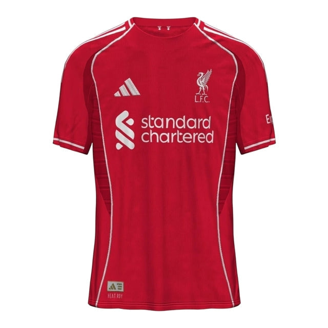 Camisa Liverpool I 25/26 - Torcedor Adidas Masculina - Vermelha com detalhes em branco