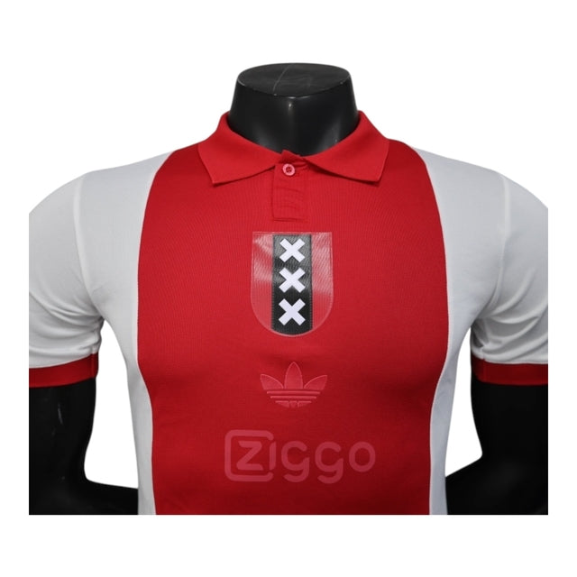 Camisa Ajax Edição Aniversário 125 anos 25/26 - Jogador Adidas Masculina - Branca e vermelha