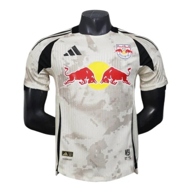 Camisa Red Bull Leipzig II 25/26 - Jogador Puma Masculina - Bege com detalhes em preto