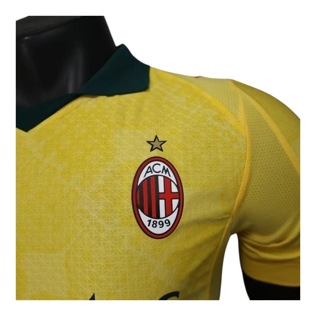 Camisa AC Milan III 25/26 - Jogador Puma Masculina - Amarela com detalhes em verde