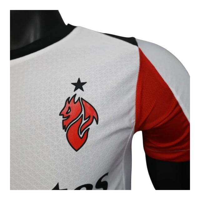 Camisa AC Milan II 25/26 - Jogador Puma Masculina - Branca com detalhes em vermelho e preto