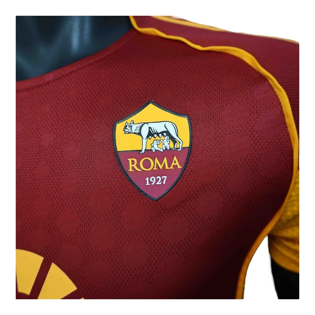 Camisa Roma I 25/26 - Jogador Adidas Masculina - Vermelha com detalhes em amarelo