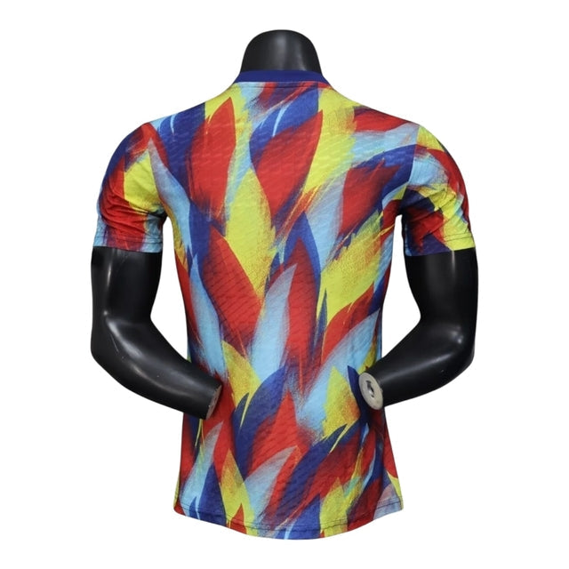 Camisa Arsenal Pré-jogo 25/26 - Jogador Adidas Masculina - Azul e vermelha e amarela