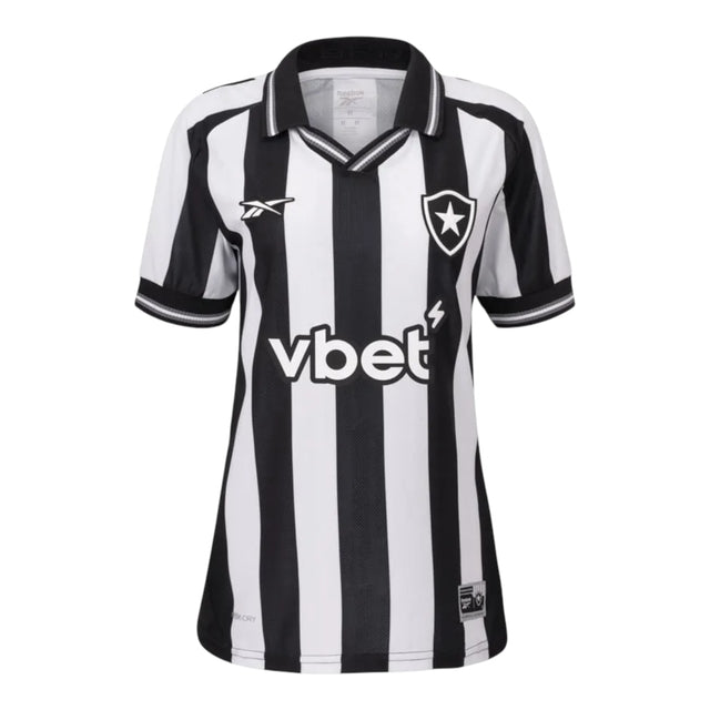 Camisa Botafogo I 25/26 -  Reebok Feminina - Preta e branca