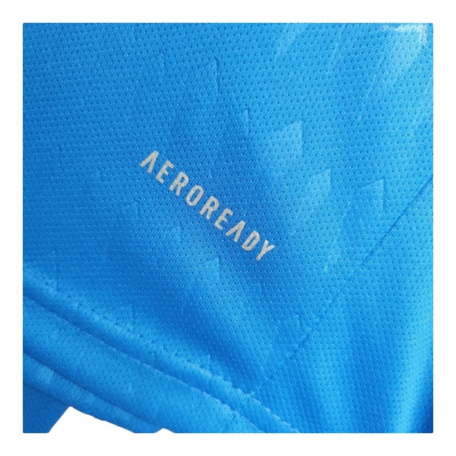 Kit Infantil Real Madrid Goleiro I 23/24 - Adidas - Azul com detalhes em preto e branco