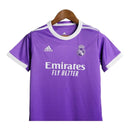Kit Infantil Real Madrid Retrô 19/12 - Adidas - Roxo com detalhes em branco