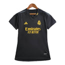 Camisa Real Madrid III 23/24 - Feminina Adidas - Preta com detalhes em cinza