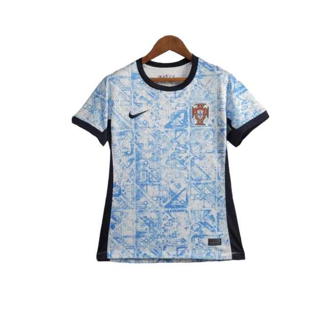 Camisa Seleção de Portugal II 24/25 -  Nike Feminina - Branca com detalhes em azul