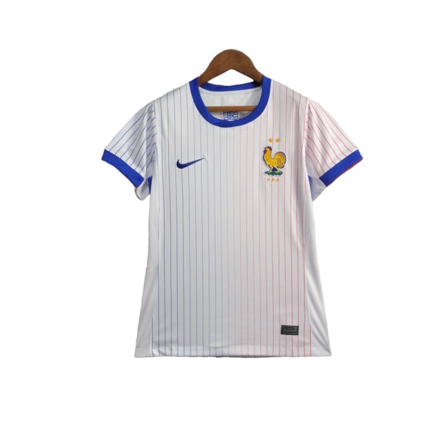 Camisa Seleção da França II 24/25 -  Nike Feminina - Branca com detalhes em azul e vermelho