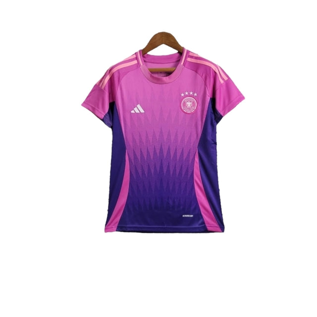 Camisa Seleção da Alemanha II 24/25 -  Adidas Feminina - Rosa com detalhes em roxo