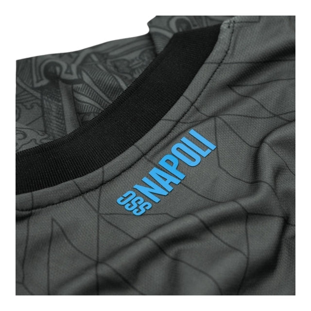 Camisa Napoli III 24/25 - Torcedor EA7 Masculina - Cinza com detalhes em azul e preto