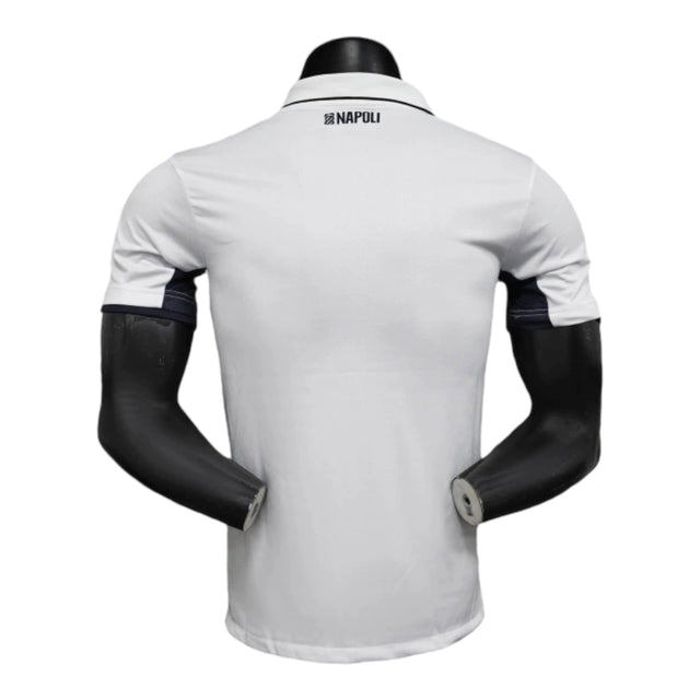 Camisa Napoli II 24/25 - Jogador EA7 Masculina - Branca com detalhes em azul