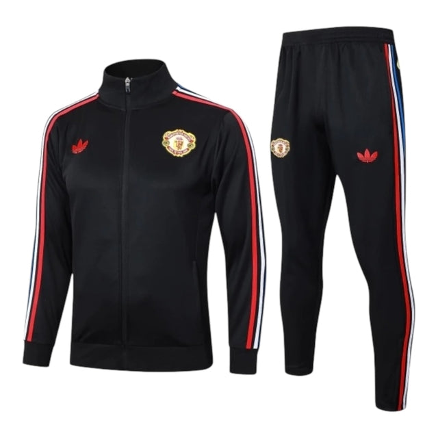 Conjunto Manchester United Treino 24/25 - Masculino Adidas - Preto