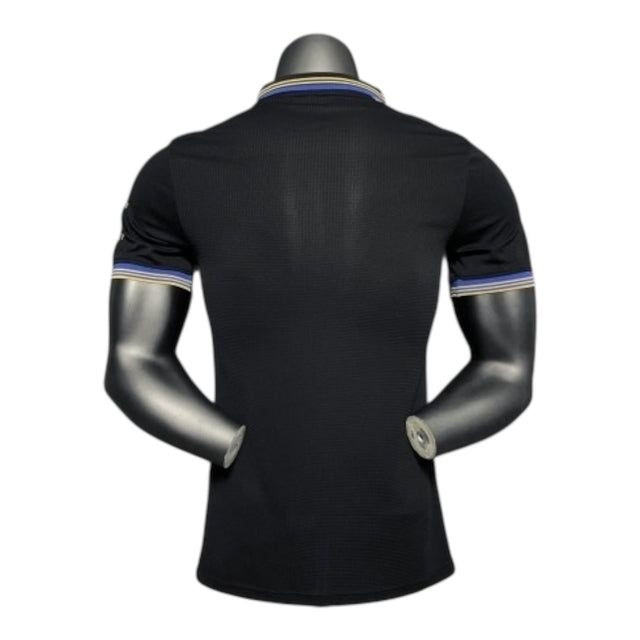 Camisa Manchester United III 25/26 - Jogador Adidas Masculina - Preta e azul com detalhes em amarelo