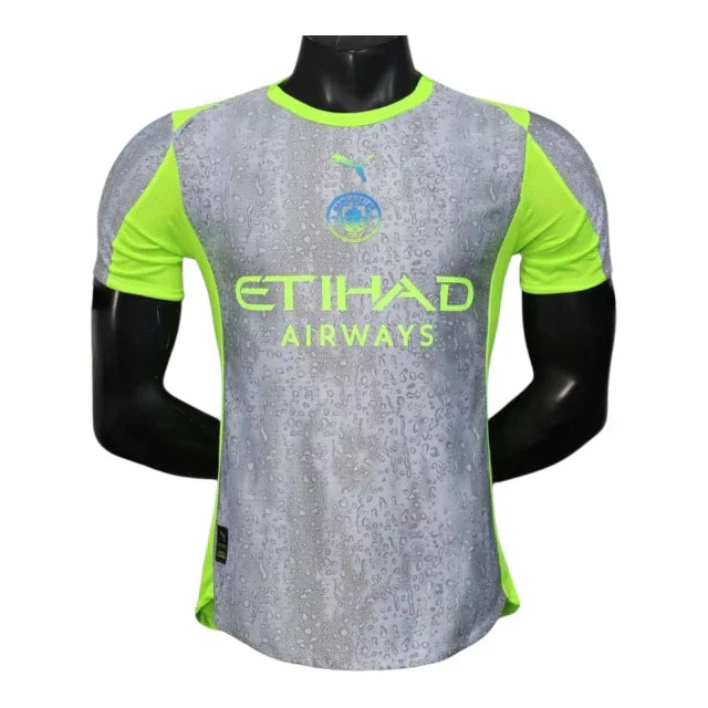 Camisa Manchester City III 25/26 - Jogador Puma Masculina - Cinza e amarela neon