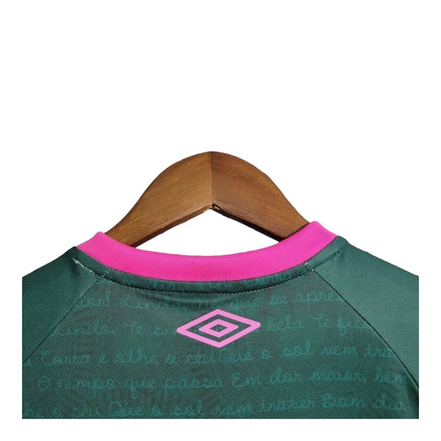 Kit Infantil Fluminense III 23/24 - Umbro - Verde com detalhes em rosa