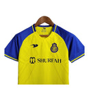 Kit Infantil Al-Nassr I 22/23 - Amarelo com detalhes em azul