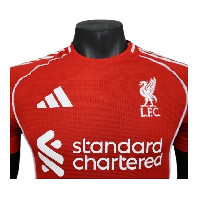 Camisa Liverpool I 24/25 - Jogador Adidas Masculina - Vermelha com detalhes em branco