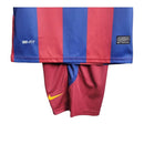 Kit Infantil Retrô Barcelona I 2010/2011 - Nike - Azul e vermelho com detalhes em amarelo