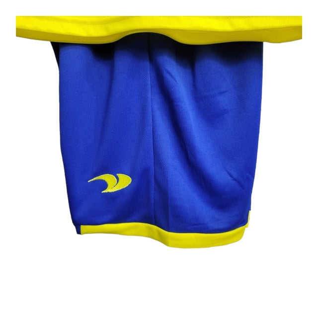 Kit Infantil Al-Nassr I 22/23 - Amarelo com detalhes em azul