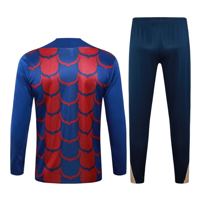 Conjunto Barcelona Treino 24/25 - Masculino Nike - Azul e vermelho