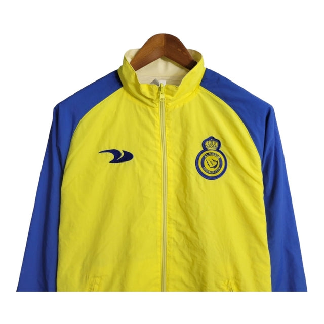 Jaqueta Corta-Vento Al-Nassr 23/24 dupla face - Masculina Dunes - Amarela com detalhes em azul