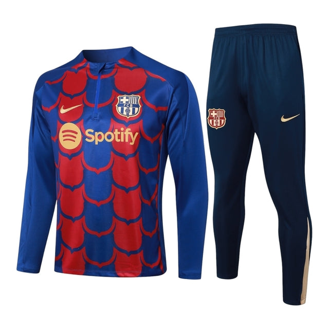 Conjunto Barcelona Treino 24/25 - Masculino Nike - Azul e vermelho